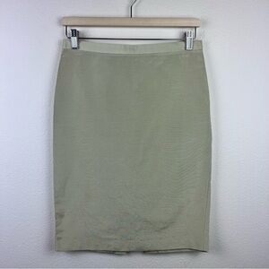 RED Valentino Pencil Skirt Womens Six Cotton Silk Textured Cream